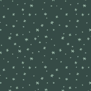 Lake Life Stars - forest  green and mint