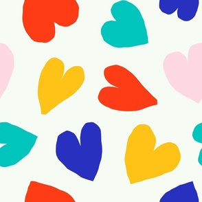 Cute Bright Hearts pattern
