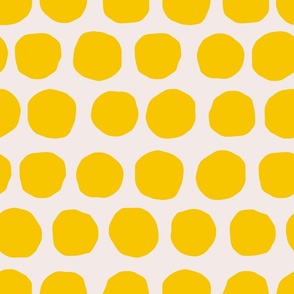 Big Yellow Dots on a beige background