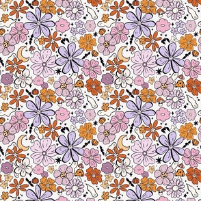  MDPrints Spooky Era Pink Floral Retro Ghost Bootle