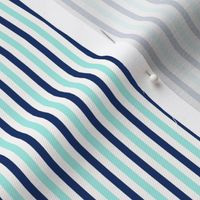 Small blue boat stripes - FABRIC