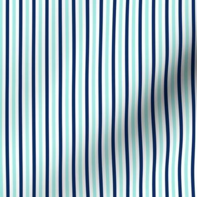 Small blue boat stripes - FABRIC