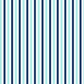 Small blue boat stripes - FABRIC