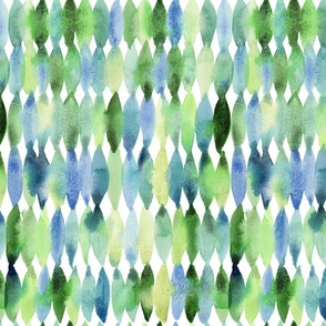 Modern Abstract Watercolour Animal Print – Blue and Green M