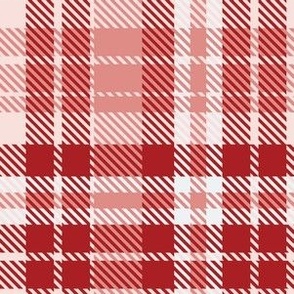 medium 6x6in tartan plaid - red