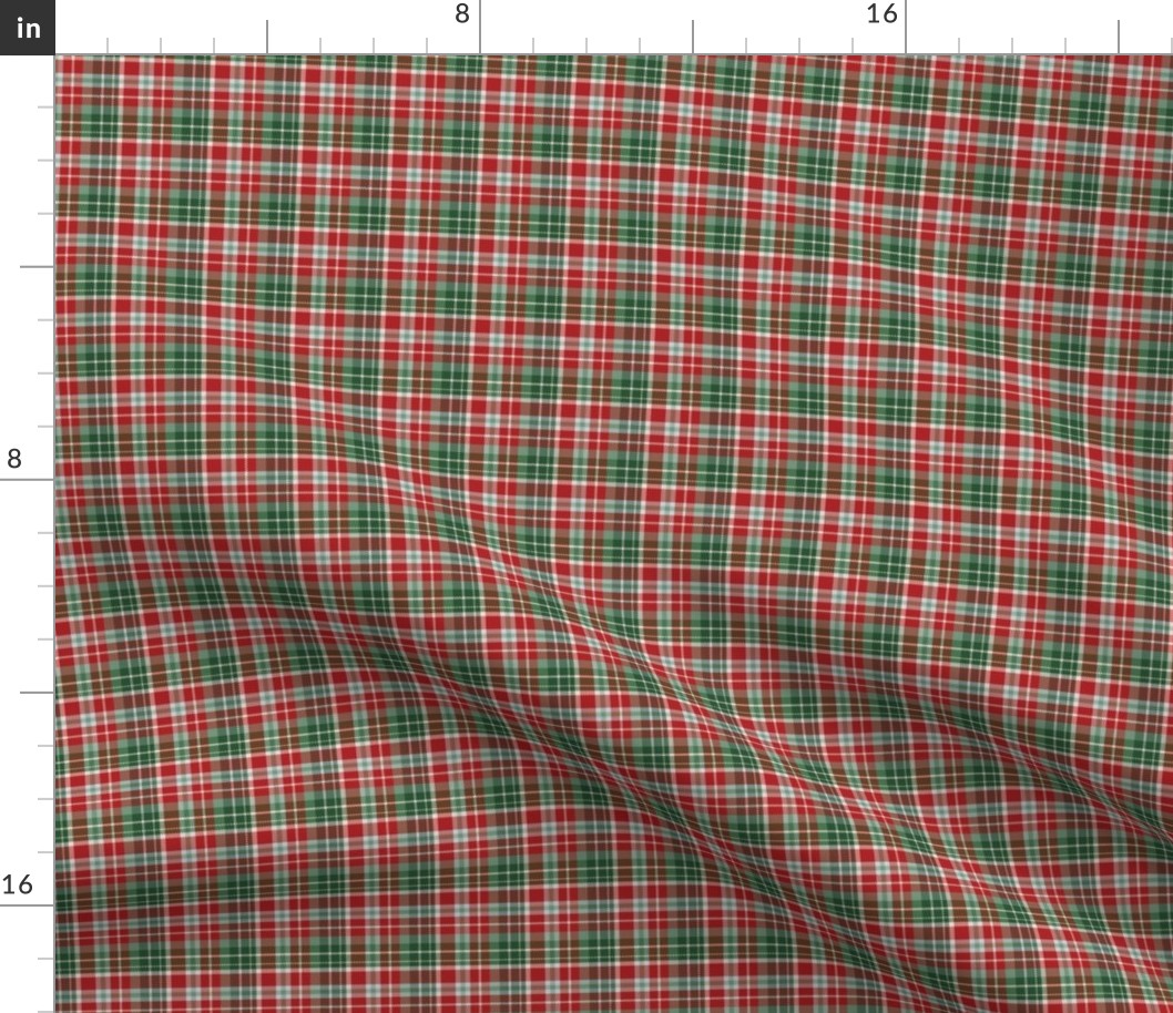 mini 1.5x1.5in tartan plaid - cozy christmas 