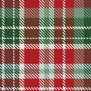 medium 6x6in tartan plaid - cozy christmas (less white)