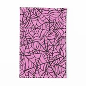 Spiderwebs - Large Scale - Pink and Black Halloween Goth Spider Web Gothic Cobweb