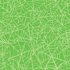 Spiderwebs - Medium Scale - Lime Green Halloween Goth Spider Web Gothic Cobweb