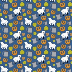 Sheep and Snacks Blue Small