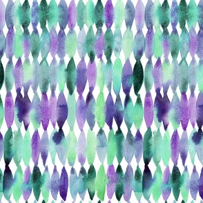 Modern Abstract Watercolour Animal Print – Purple, Teal and Green – M