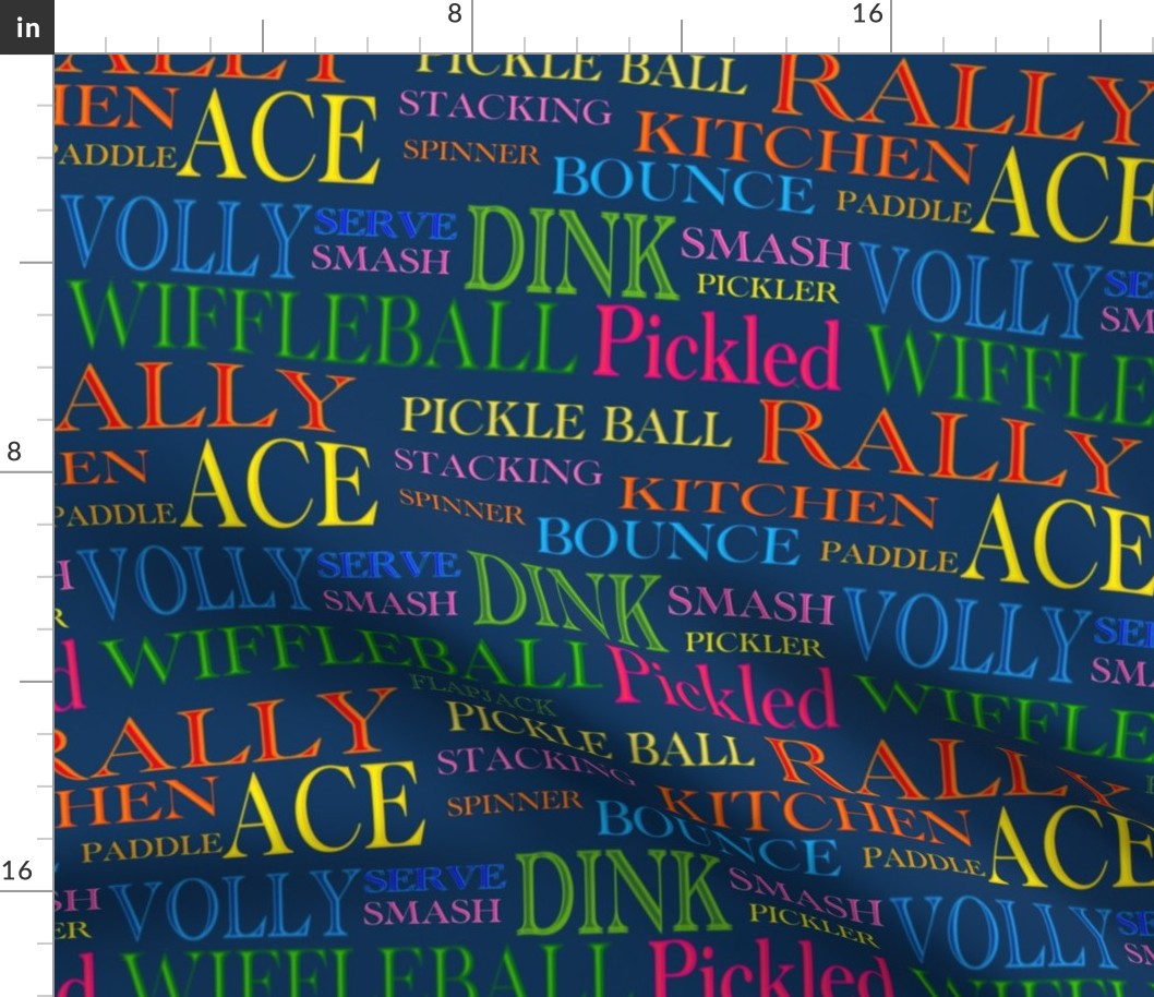 Pickleball Lingo in Waffle Ball Coloured print