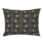Shooting Stars Midnight Sky {on Navy Blue} Space Galaxy Meteor Shower Extra Large Scale