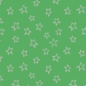 star field, pink on green