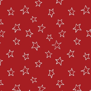 star field, white on red