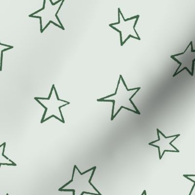 star field, green on green
