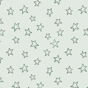 star field, green on green