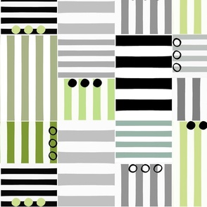 stripe blocks - rings and things_ green - large 