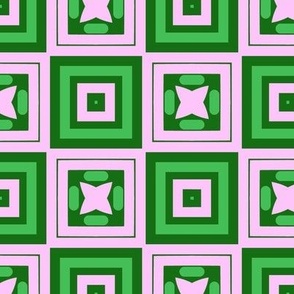 Pink and Green Checkerboard