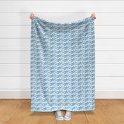 Dreamy Skies - Birds and Clouds Periwinkle Blue Small