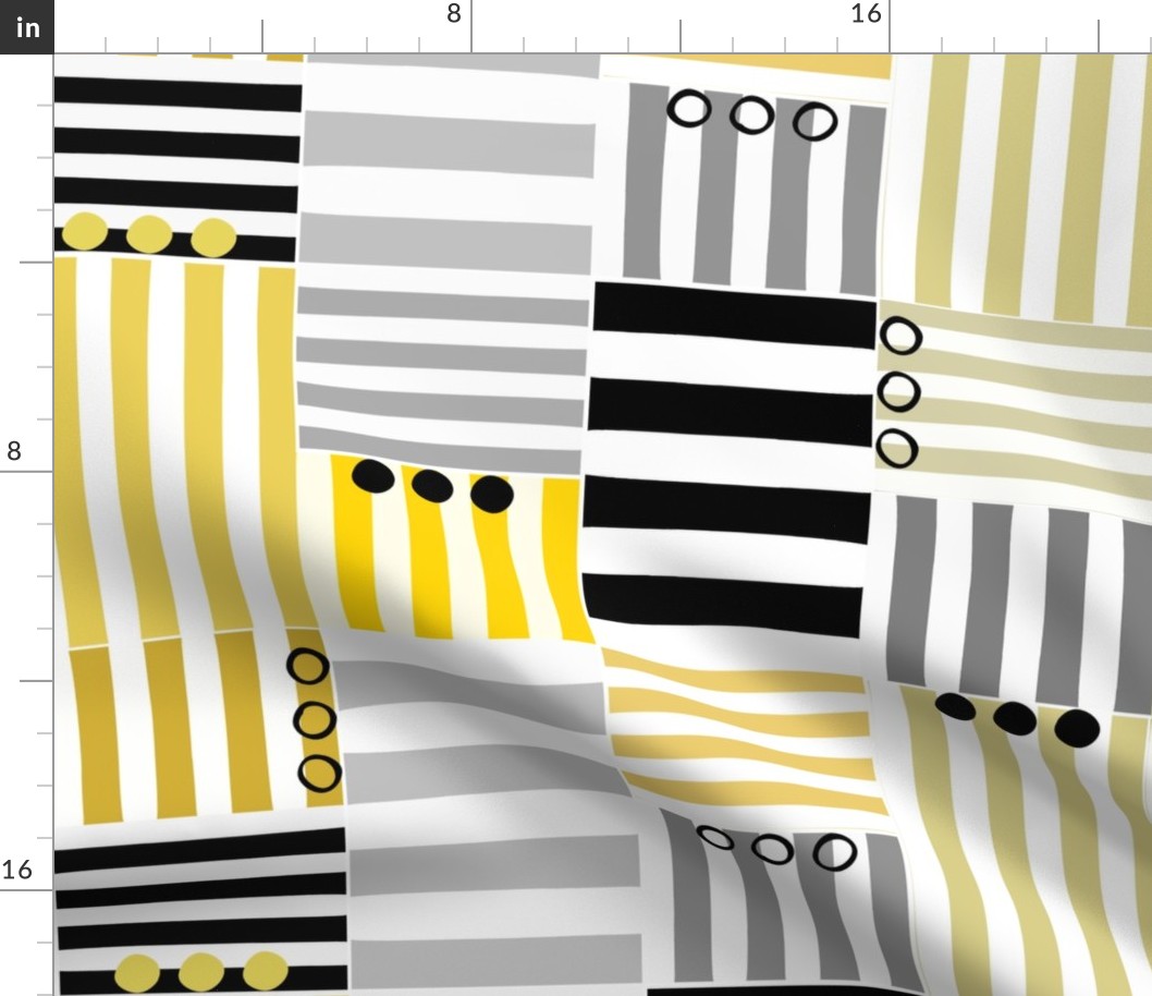 stripe blocks - rings and things_ yellow - large 