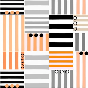 stripe blocks - rings and things_ orange - large 