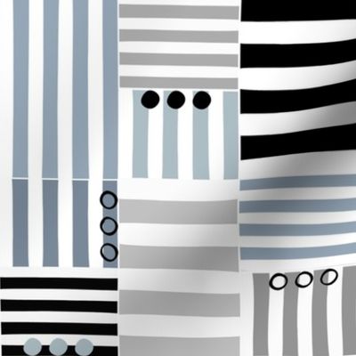 stripe blocks - rings and things_ blue - medium