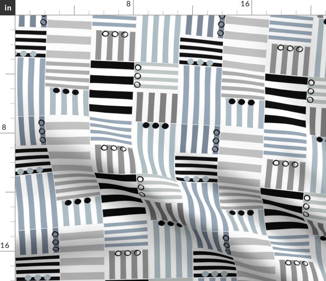 stripe blocks - rings and things_ blue - medium