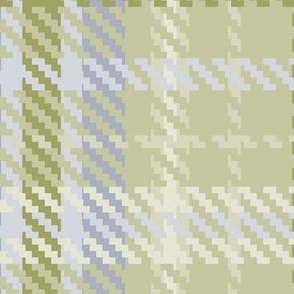 321 - Jumbo large scale classic twill weave plaid design in warm neutral soft apple green tones for masculine wallpaper, country interiors, table cloths, duvet covers and kids apparel