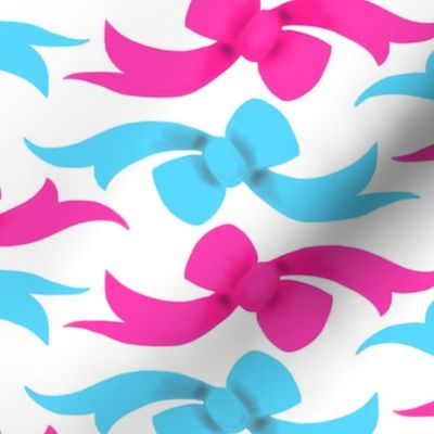 Bright Pink and Blue Bows