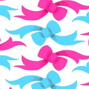Bright Pink and Blue Bows