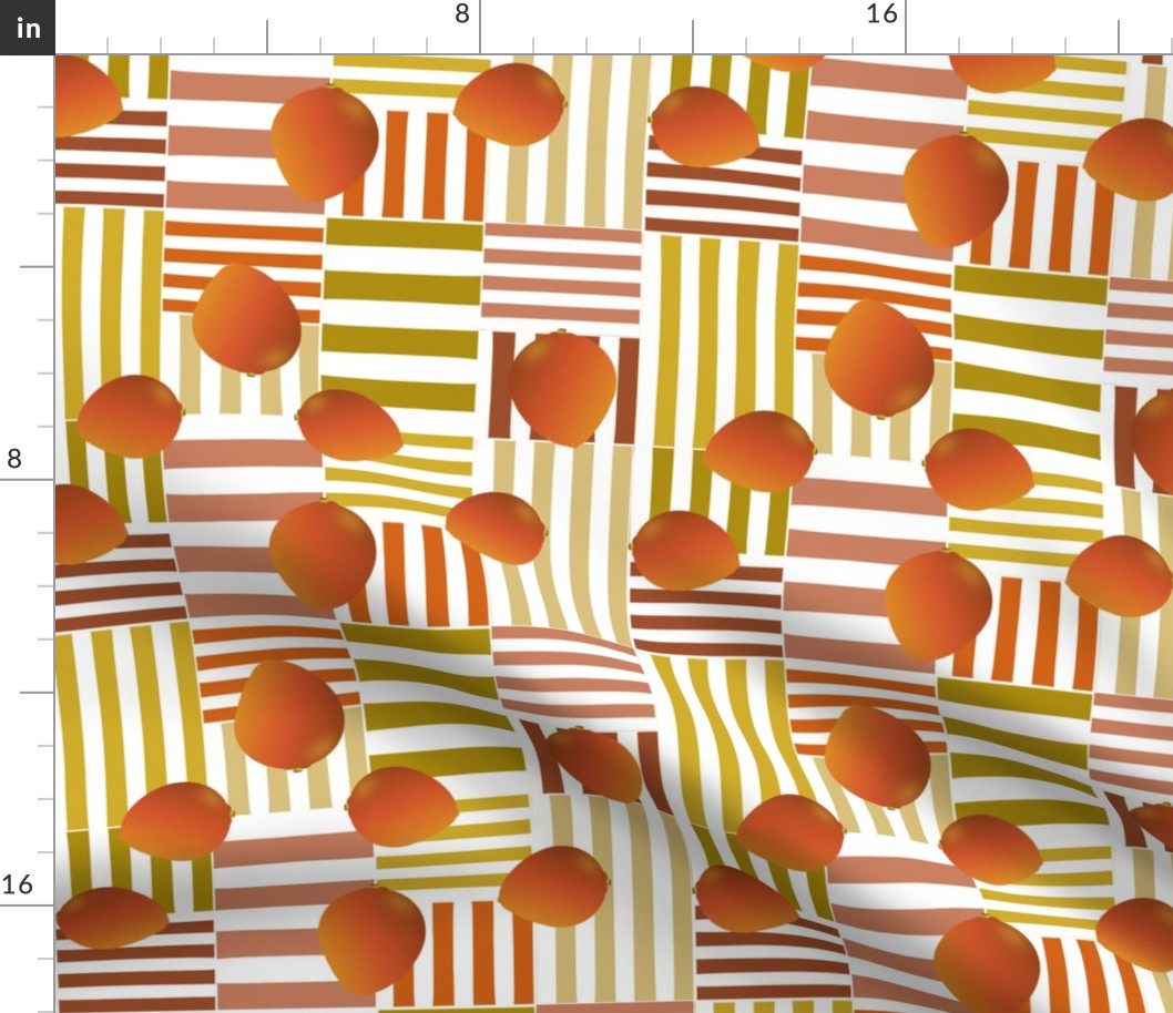 stripe blocks - orange yellow mango - medium