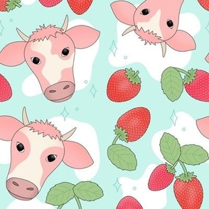 Strawberry cows milkshake