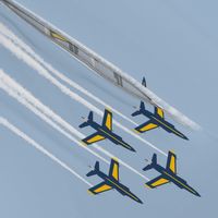 air show in the sky above