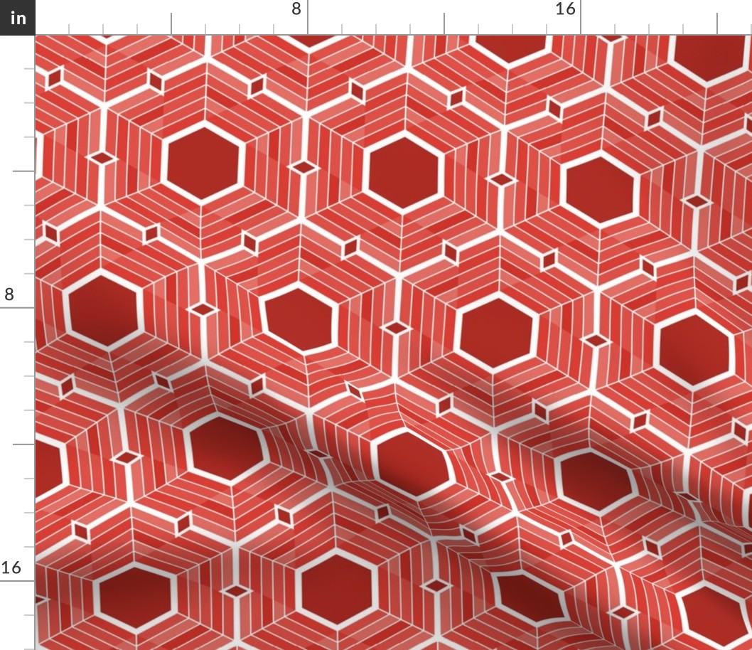 Red Monochromatic Hexagons