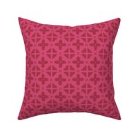 Red pink Geometric Flower Tile | Medium scale