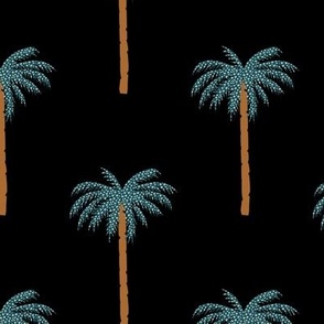 Boho Dotty Palms in Black