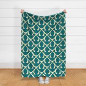 Flying Songbirds - Turquoise- Lg