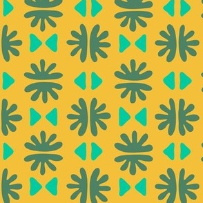 Yellow Green abstract geometric pattern | Medium scale