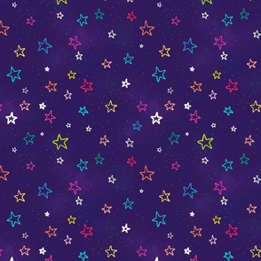 Twinkle rainbow stars purple 