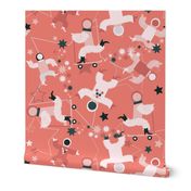 Whimsical Astronaut in Pink Outer Space Adventure -  Bedding Pinks