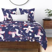 Whimsical Astronaut in Pink Outer Space Adventure -  Bedding Pinks