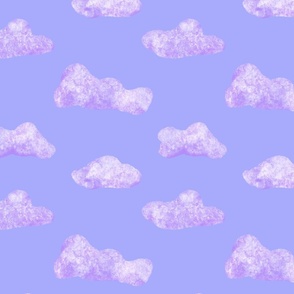 Purple Clouds Periwinkle Sky  - Large Scale