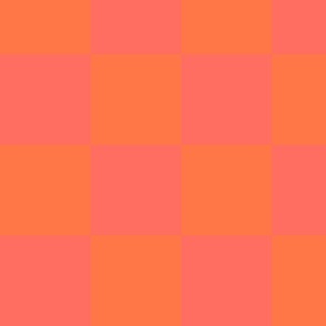 Orange and pink checkers
