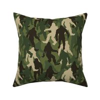 funny bigfoot sasquatch camouflage green large scale