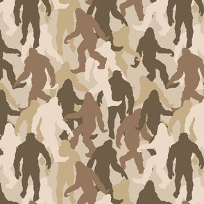funny bigfoot sasquatch camouflage desert medium scale