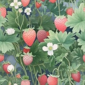 Strawberry patch Pastel