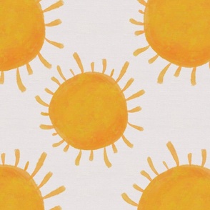 Watercolor Suns Cheery Kids Skies Above Bedding Boho Sunhine