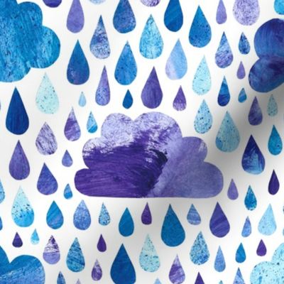 purple blue rain clouds sky collage - M