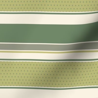 Asanoha stripe green - 12” repeat 